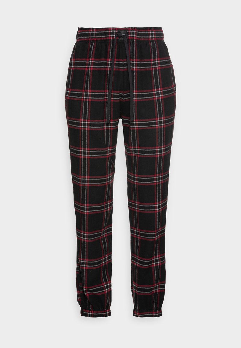 Hollister Co. JOGGER SINGLE Pyjama bottoms black plaid/black