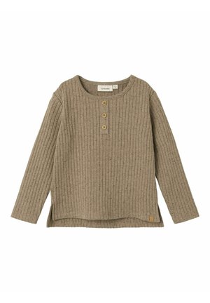 Lil' Atelier Long Sleeved Regular Fit - Langærmet T-shirt - sepia tint
