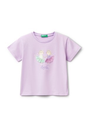 United Colors of Benetton APPLIQUE  - T-shirt con stampa - violet