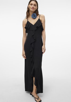 VMALVA SINGLET FRILL - Vestido largo - black