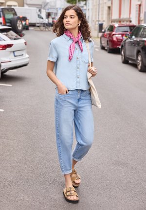 Street One Studio, SATIN TUCH MIT PRINT - Tuch - simply pink