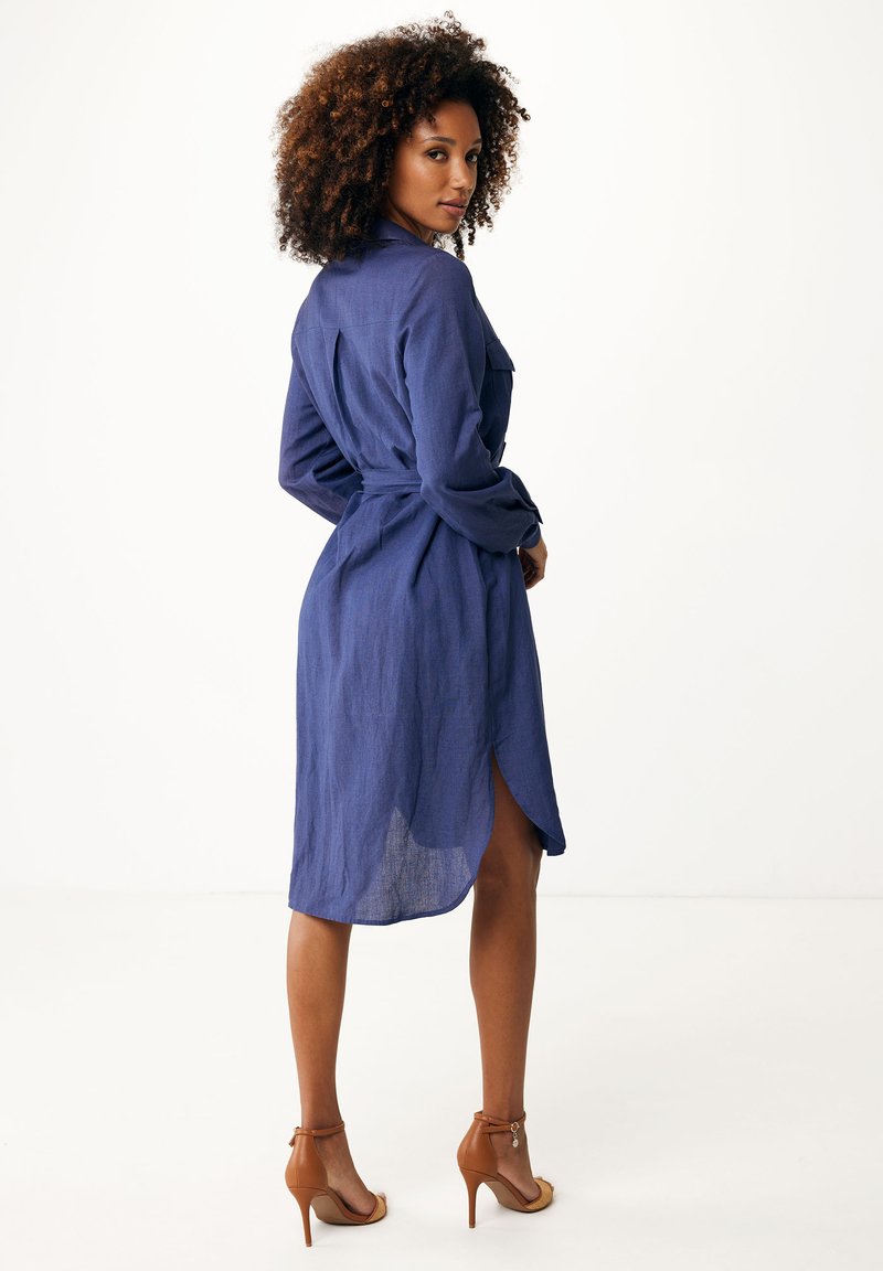 Midi Jurk Tuniek Aanbieding Jurken Dames Mexx MIDI Blousejurk Navy