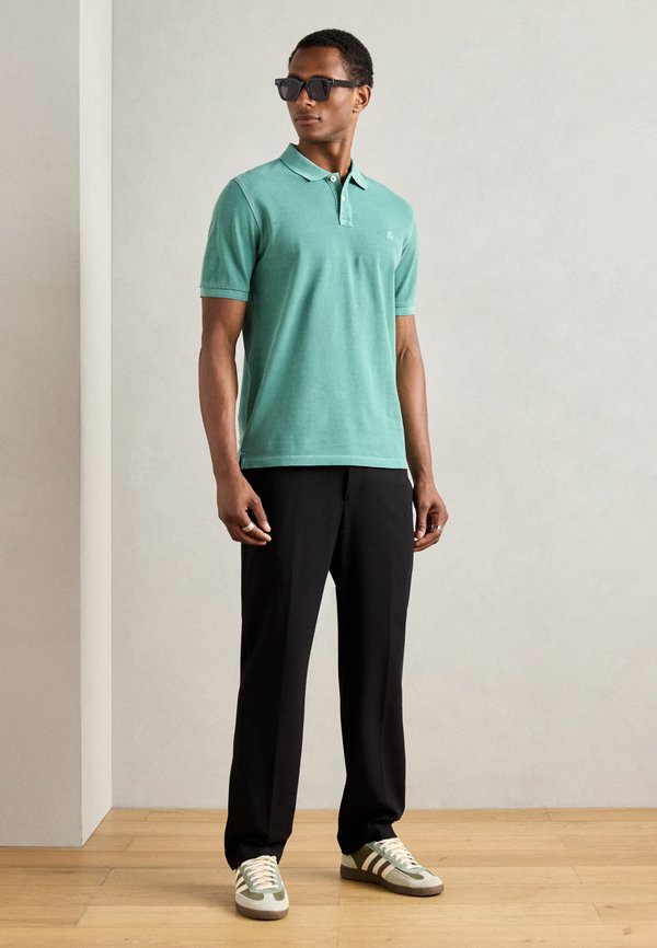 SHORT SLEEVE SLITS AT HEM EMBROIDERY - Polo shirt - eucalyptus4