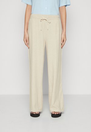 JDY JDYSAY WIDE  - Trousers - oatmeal melange