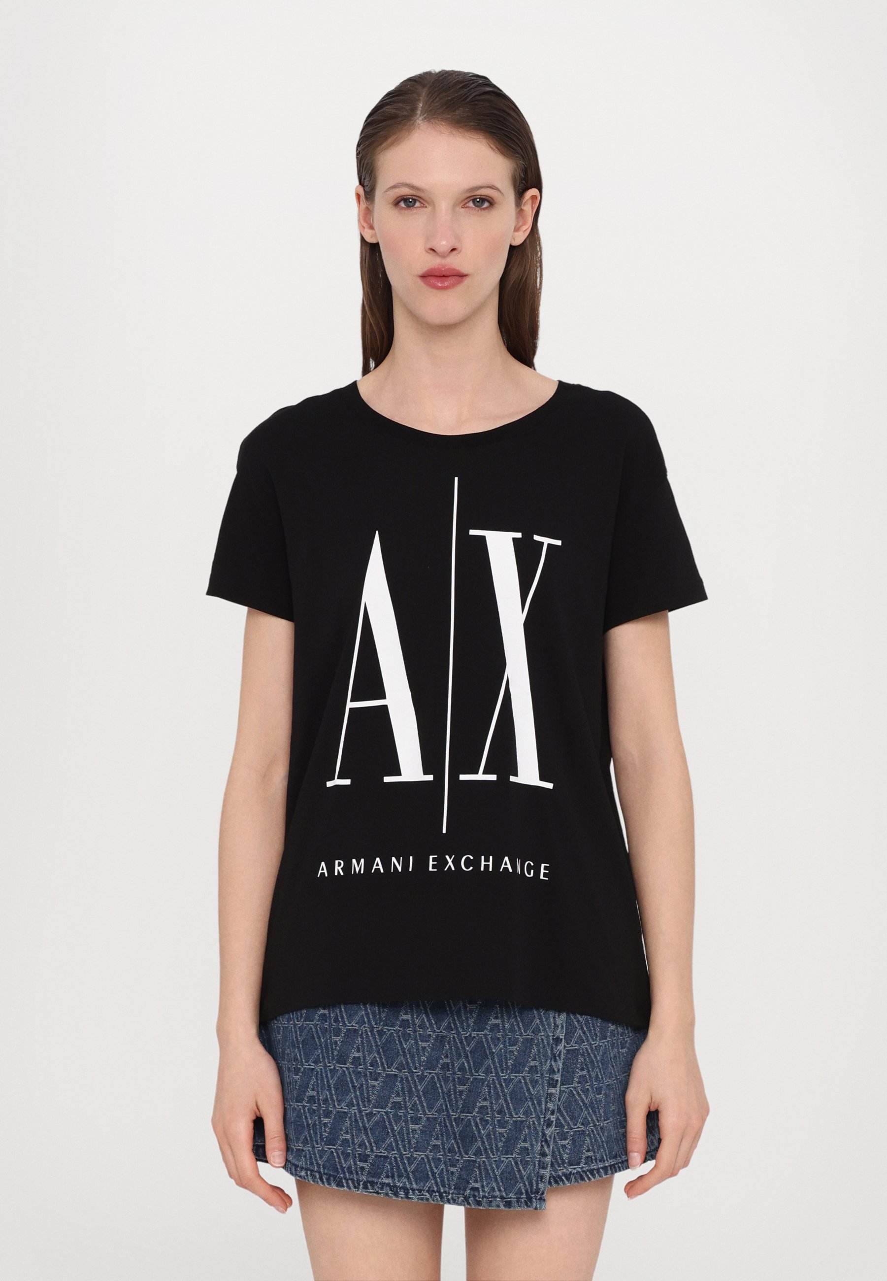 Armani Exchange Camiseta estampada black/negro
