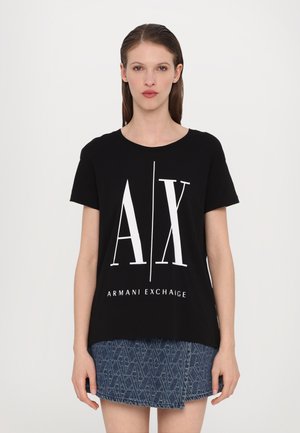 Armani Exchange T-shirt print - black