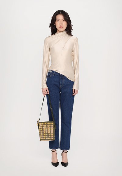 Rabanne Geantă crossbody - tartan/naturel/kaki