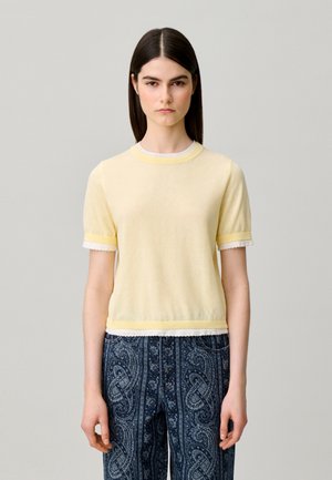 Claudie Pierlot, SWEATER - T-shirt imprimé - vanille
