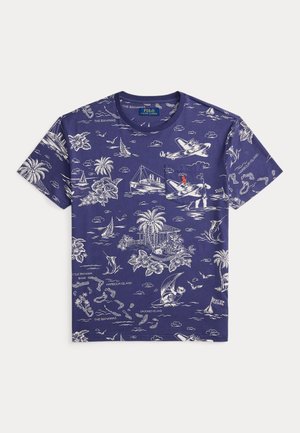 CUSTOM SLIM FIT POLO BEAR T-SHIRT - Μπλουζάκι με στάμπα - hrbr island bear-boathouse nvy