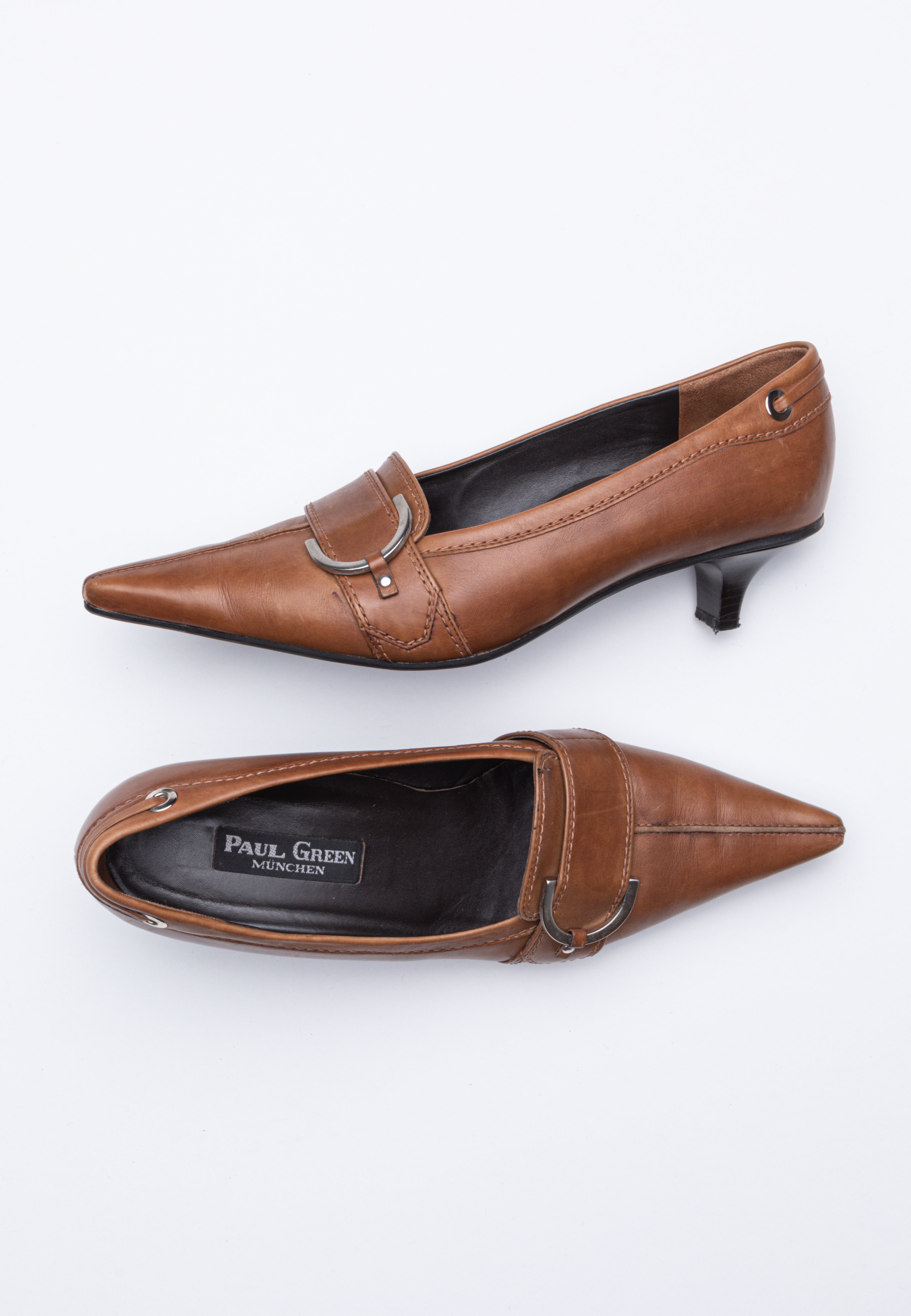 Paul Green Pump hoge blokhak Bruin suede | Contessa Modeschoenen