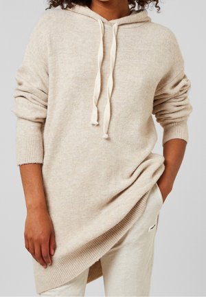 Felpa con cappuccio - beige