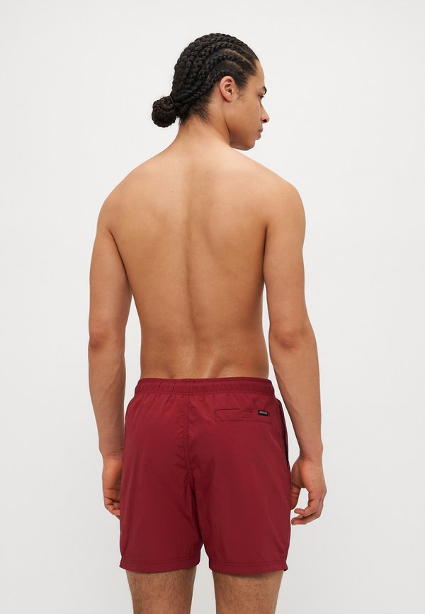 CRESCENT BONE HAND - Swimming shorts - burgundy3