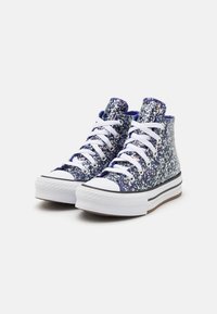 Converse CHUCK TAYLOR ALL STAR LIFT GLITTER UNISEX - Høye joggesko - night indigo/white