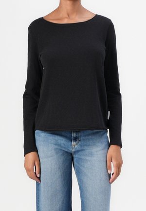 Langærmet T-shirt - black