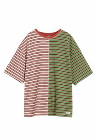 STRIPED - Majica kratkih rukava s printom - green