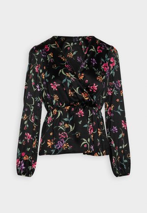 Vero Moda, VMKLEO V-NECK WRAP - Pusero - black