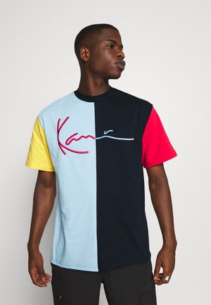 SIGNATURE BLOCK TEE UNISEX - Print T-shirt - navy