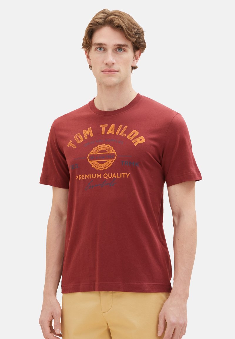 TOM TAILOR LOGO  - Triko s potiskem - rot