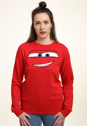 CARS 1-2 MCQUEEN BIG FACE - Sweatshirt - red