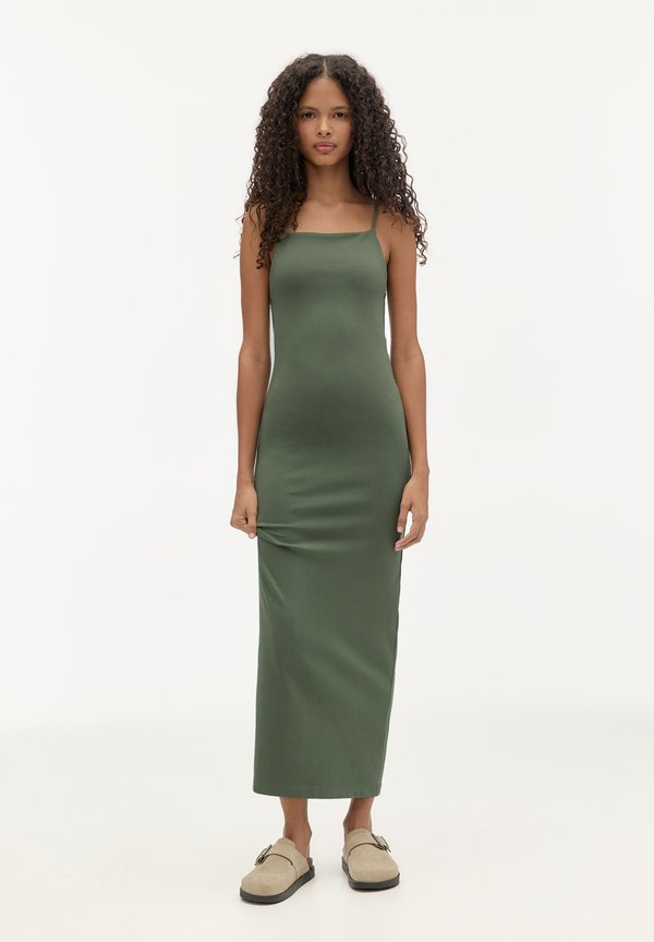 NECKLINE - MIDI - Etuikleid - khaki
