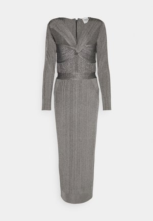 DRAPED GOWN - Robe de soirée - metallic gunmetal
