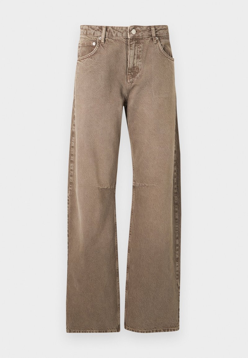 Topshop Straight leg jeans donkergroen