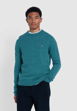 BIRCHALL SLIM FIT CREW NECK - Jumper - seaport green