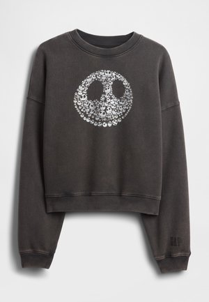 JACK LOGO CROPPED CREW - Bluză de molton - Black