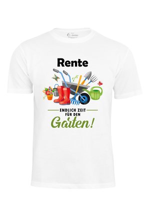 RENTE  ENDLICH ZEIT FÜR DEN GARTEN - Print T-shirt - weiss