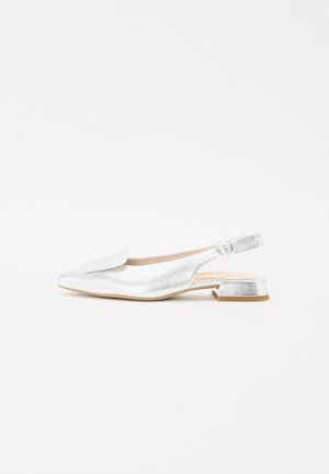 Slingback ballerina´s - silver-coloured