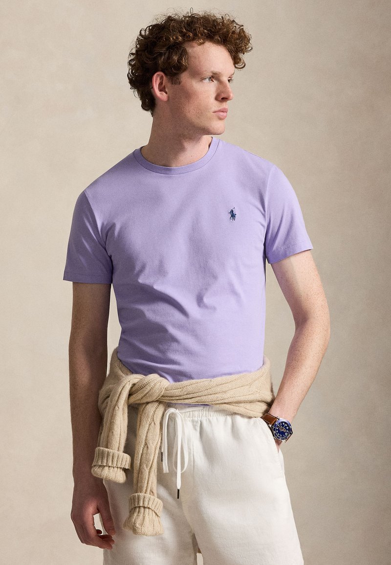 Polo Ralph Lauren CUSTOM SLIM FIT JERSEY CREWNECK T-SHIRT - Základné tričko - sky lavender