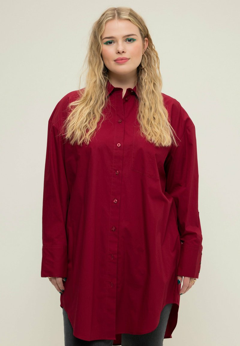 Studio Untold LONGBLOUSE LONG-SLEEVE BUSINESSBLOUSE - Camicia - dark red