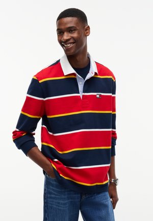 Tommy Jeans, STRIPED RUGBY - Poloshirt - scarlet flare