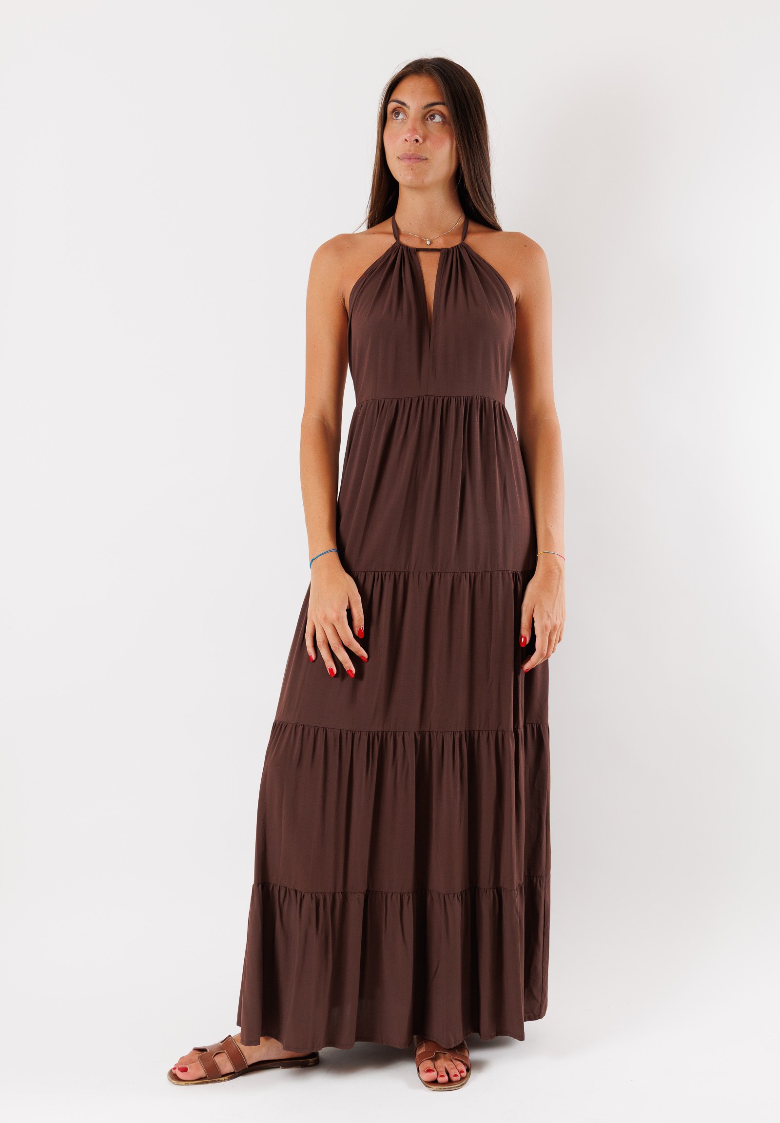 KONTATTO Vestito lungo marrone