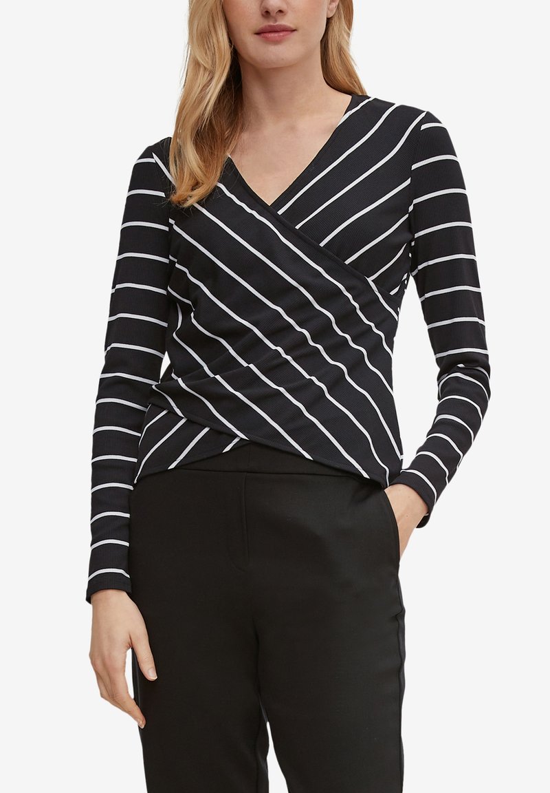 Damen Strickjacken | comma Strickpullover jersey classic str/schwarz - MR48511 Damen Strickjacken | comma Strickpullover jersey classic str/schwarz - MR48511