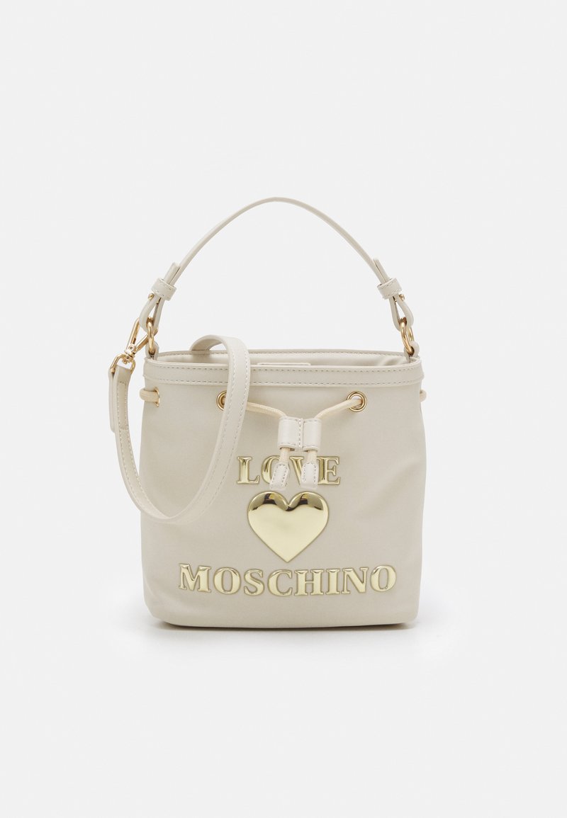Love Moschino TOP HANDLE HEART LOGO BUCKET BAG Torebka avorio/biały