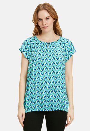 MET MOTIEF - Blouse - blauwe groene