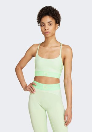 adidas Performance Reggiseno sportivo con sostegno leggero - semi green spark   lime burst