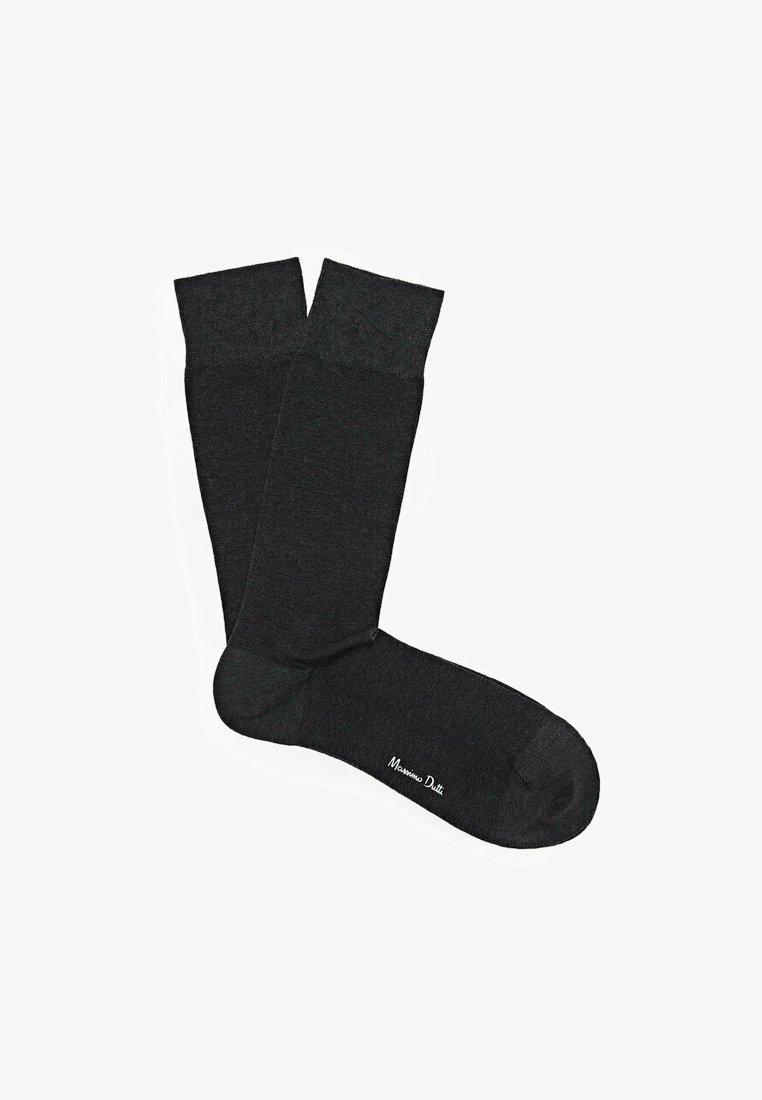 BOSS - Calze ad altezza regolare in misto cotone in confezione da due - Grigio scuro BOSS - Calze ad altezza regolare in misto cotone in confezione da due - Grigio scuro