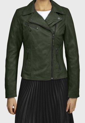Veste en cuir - dark green