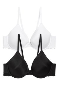 Next - HOLLY FULL CUP LIGHT PAD T-SHIRT BRAS 2 PACK - Sujetador push-up - black Imagen en miniatura 1