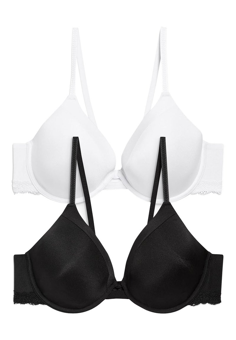 Next - HOLLY FULL CUP LIGHT PAD T-SHIRT BRAS 2 PACK - Sujetador push-up - black, Ampliar