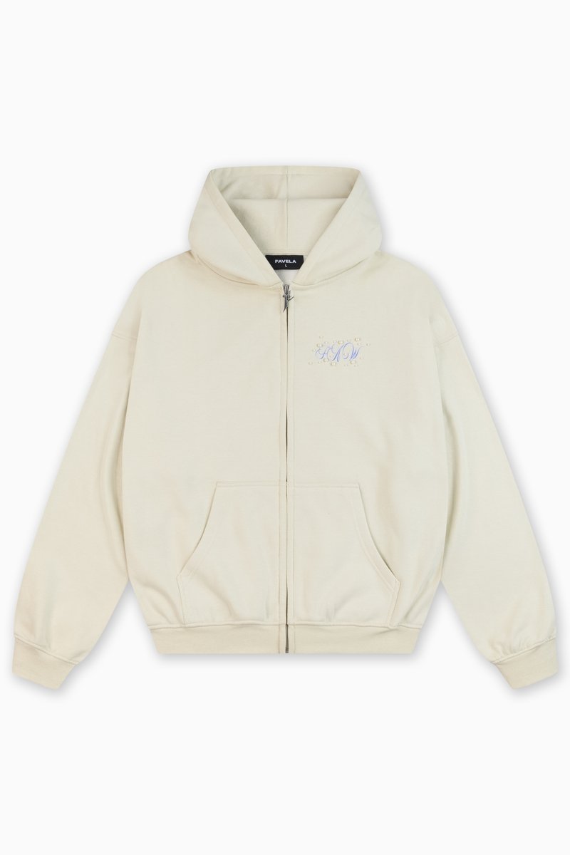 FAVELA Sweater met rits beige