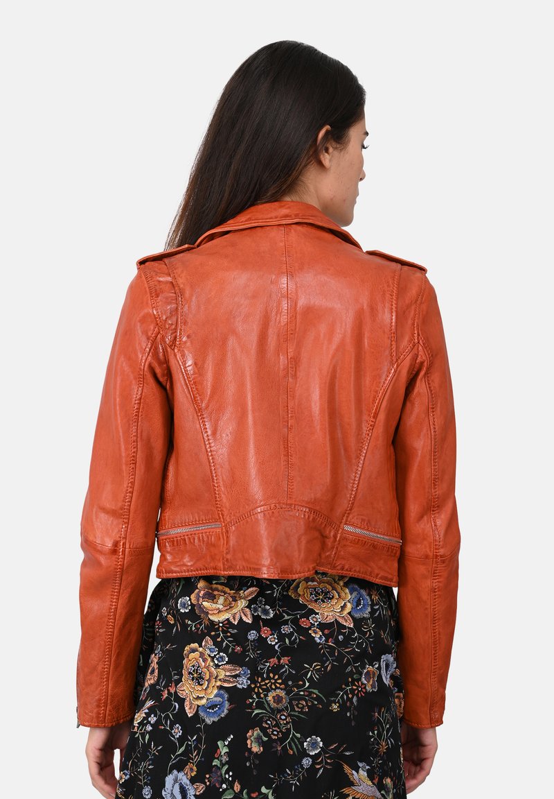 Oakwood Kyoto - Nahkatakki - Orange/Oranssi - Zalando.fi