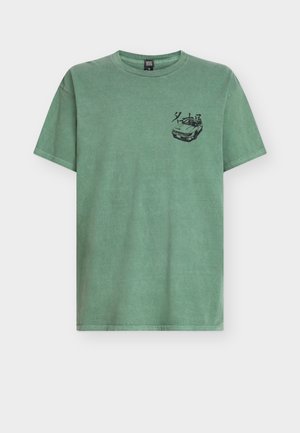 JAPANESE CAR MOTIF TEE - Nyomott mintás póló - green