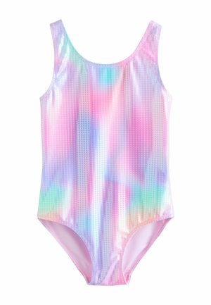 Plavky - pink rainbow foil sequin