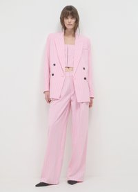Calliope DOPPIOPETTO GESSATA - Cappotto corto - var rosa medio