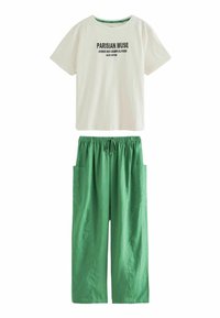 Next SHORT SLEEVE  - REGULAR FIT SET - Pyžamová súprava - green paris