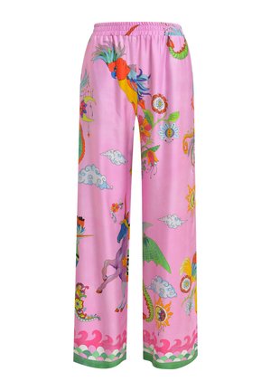 MILANO ITALY, MILANO ITALY GEMUSTERTE HOSE MIT ELASTIKBUND - Stoffhose - orchid