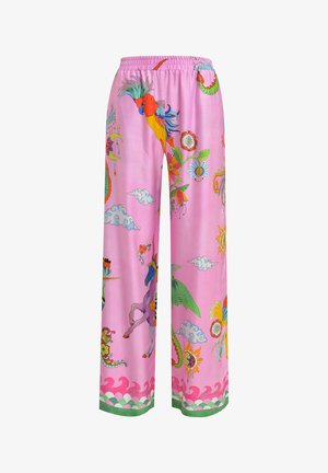 MILANO ITALY, MILANO ITALY GEMUSTERTE HOSE MIT ELASTIKBUND - Stoffhose - orchid